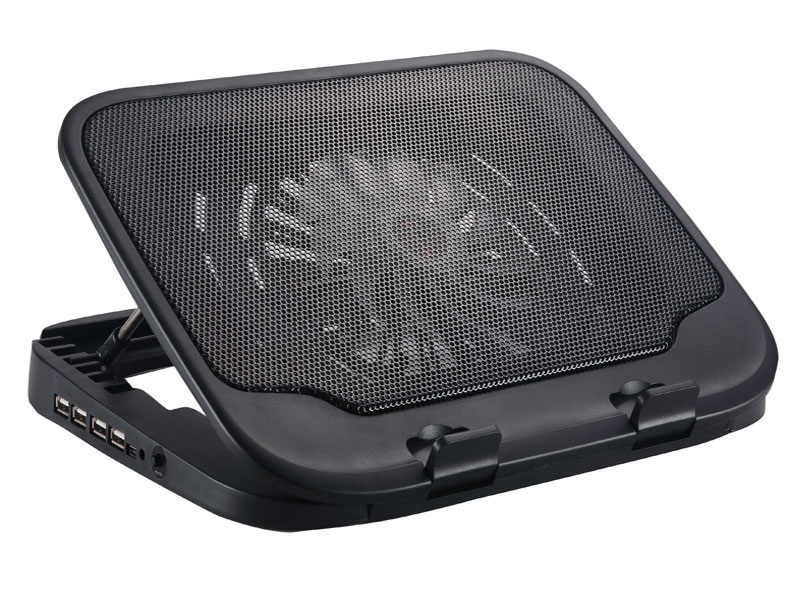 Notebook Cooling Pad With Movable Silent Fan and 4-Port USB Hub