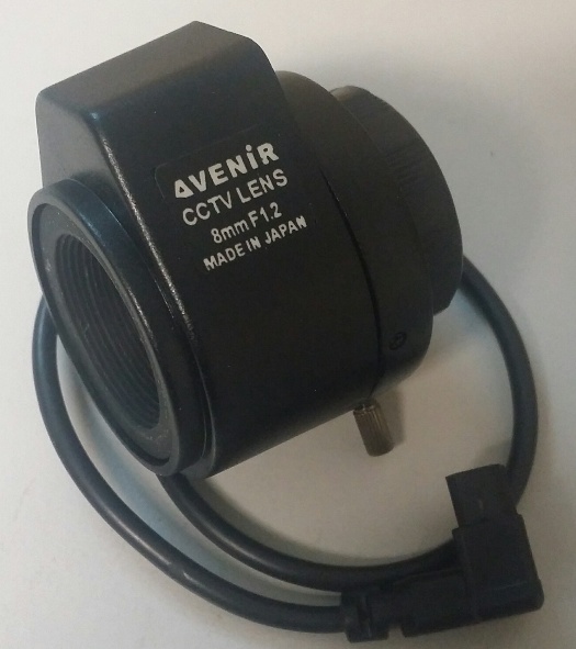 8mm AVENIR F1.2 Manual Fixed-Focal CCTV Camera Lens, CS Mount