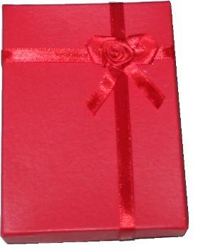 Bulk 6 x Red Cardboard Ring Necklace Jewelry Gift Box